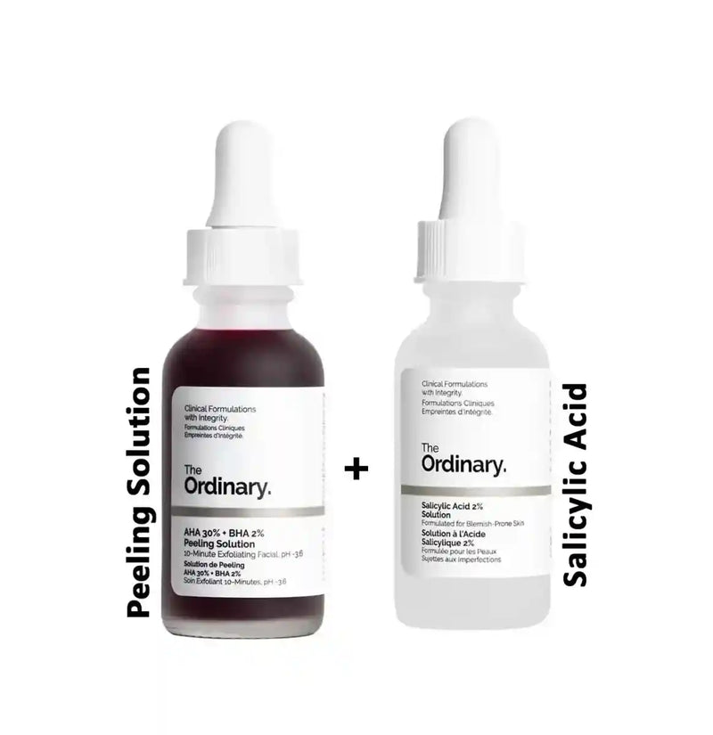 Salicylic Acid 2% Solution + AHA 30% + BHA 2% Peeling Solution Combo